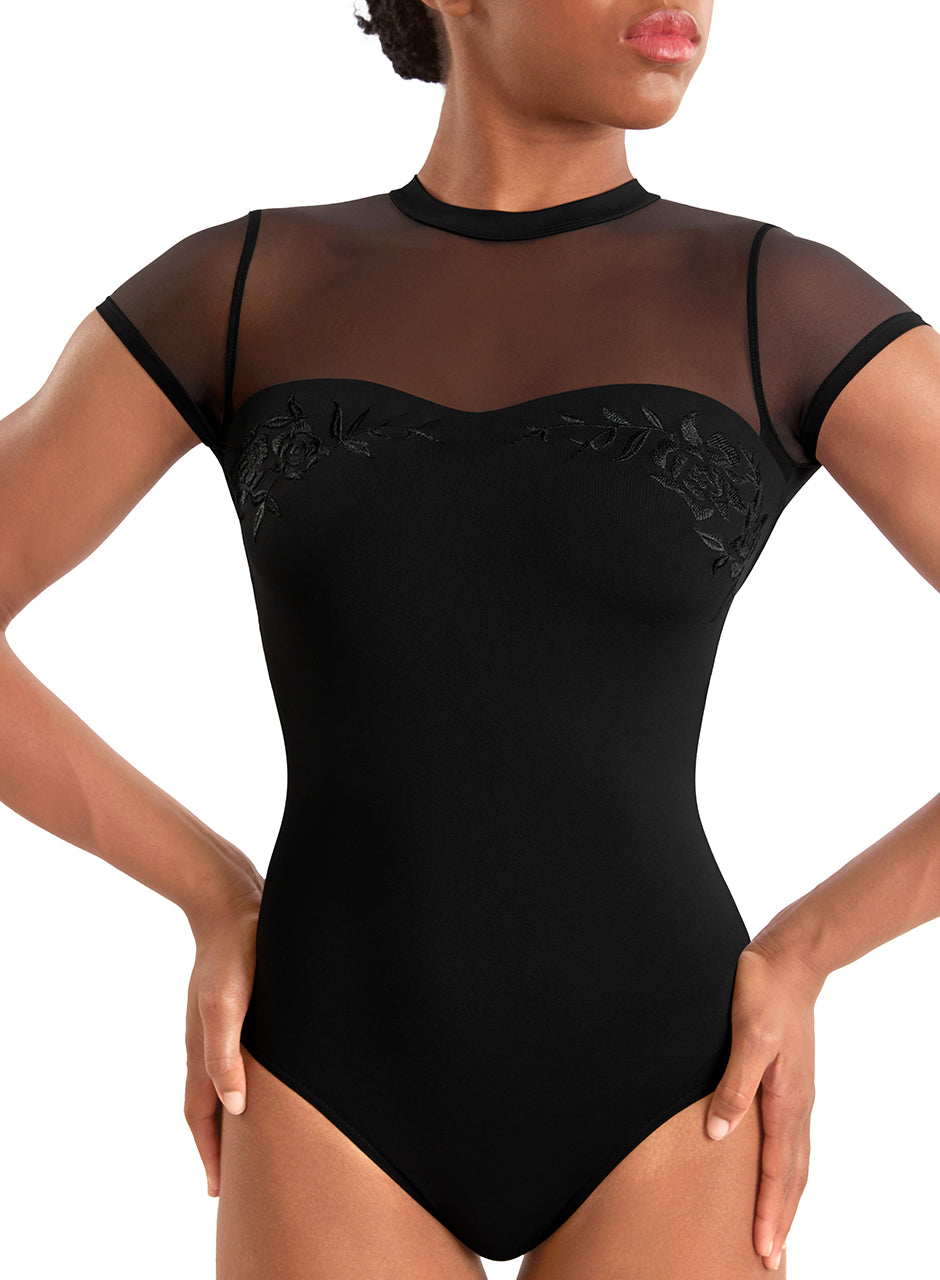 BLO M20011LM Adult Mock Neck Cap Sleeve Leotard
