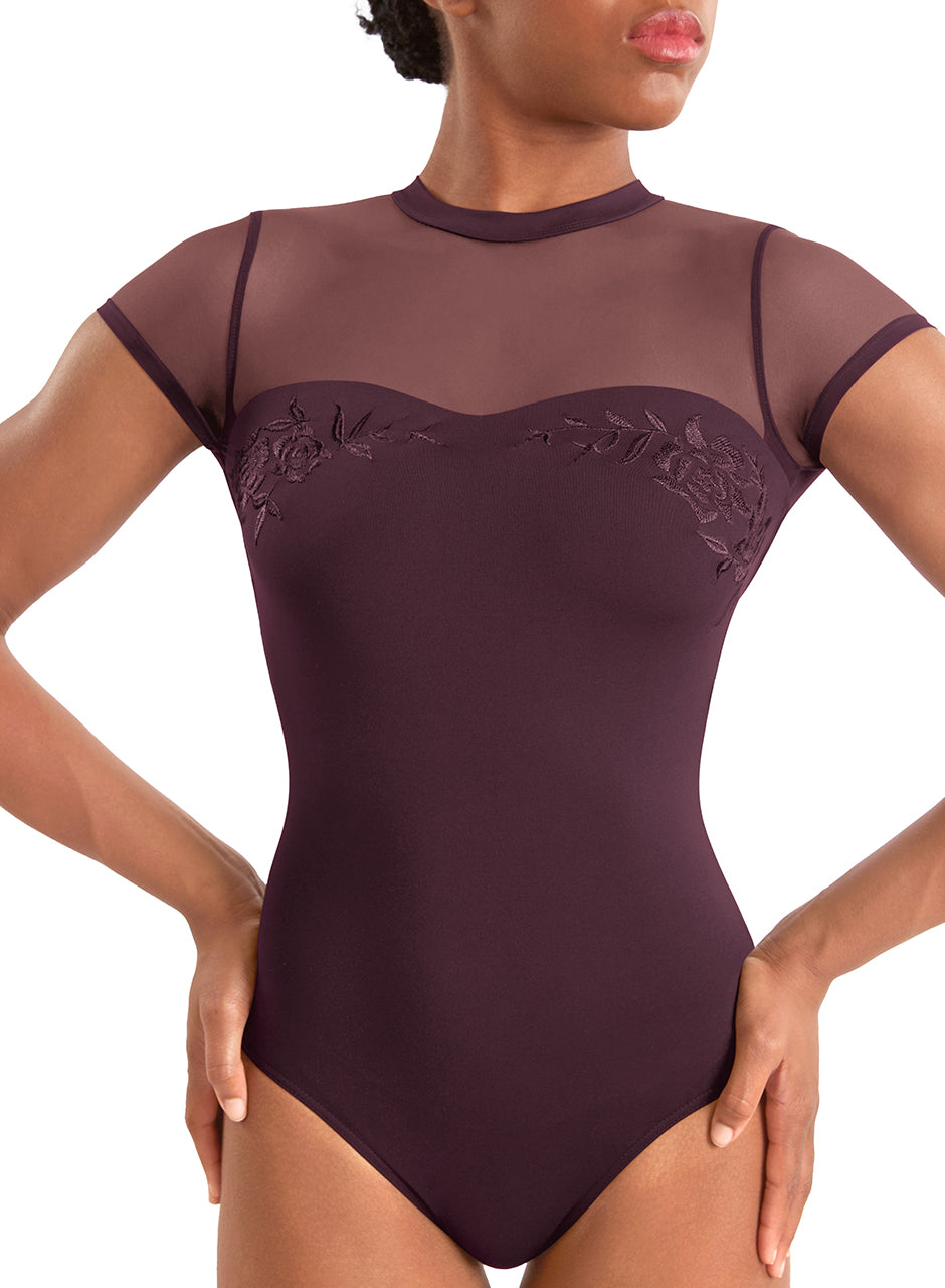 BLO M20011LM Adult Mock Neck Cap Sleeve Leotard